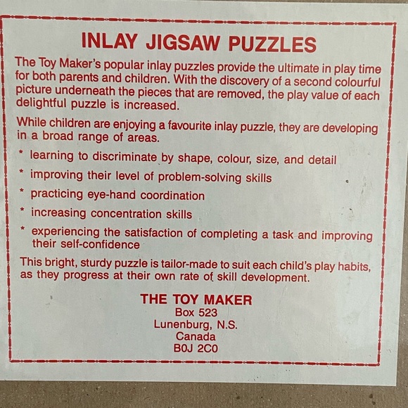 Vintage Canada County Inlay Jigsaw Puzzle by The Toy Maker educational Geography - Picture 3 of 12